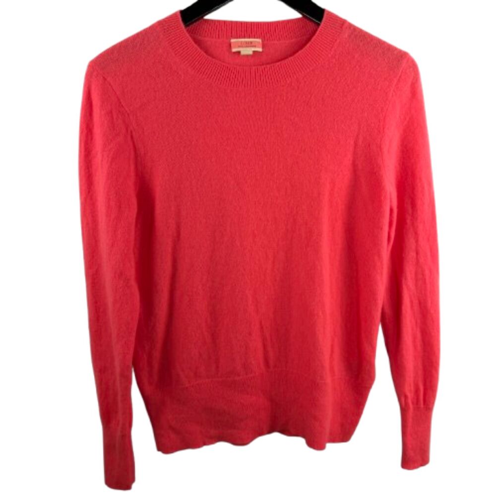 J.Crew Women's Pink Crewneck Cashmere Soft Luxury Sweater Size S